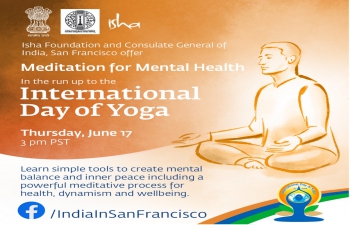 International Day of Yoga: Meditation for Mental Health on Thursday, June 17, 2021 3PM
